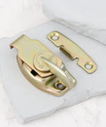 Built Tight Six Piece Table Leaf Lock Kit Featuring Serious Buckle Hardware For Cabinet Doors Drawers Computer Workstations Conference Tables And Home Office Projects 80 By 57 Mm, showing steel latch and mounting bracket.