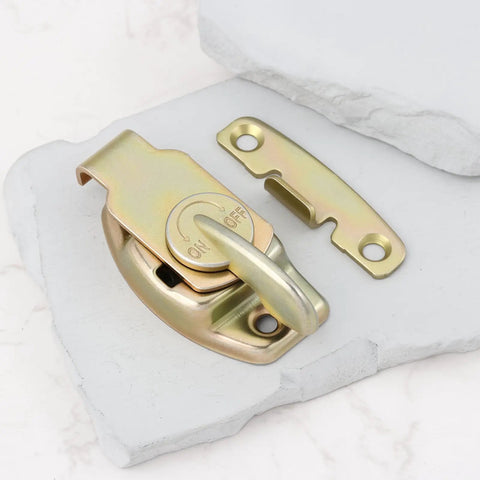 Built Tight Six Piece Table Leaf Lock Kit Featuring Serious Buckle Hardware For Cabinet Doors Drawers Computer Workstations Conference Tables And Home Office Projects 80 By 57 Mm, showing steel latch and mounting bracket.