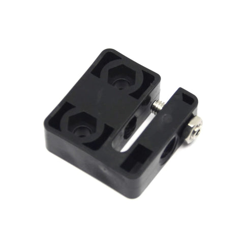 Front view of Befenybay 2-piece black anti-backlash nut clamp for 8mm T8 lead screw