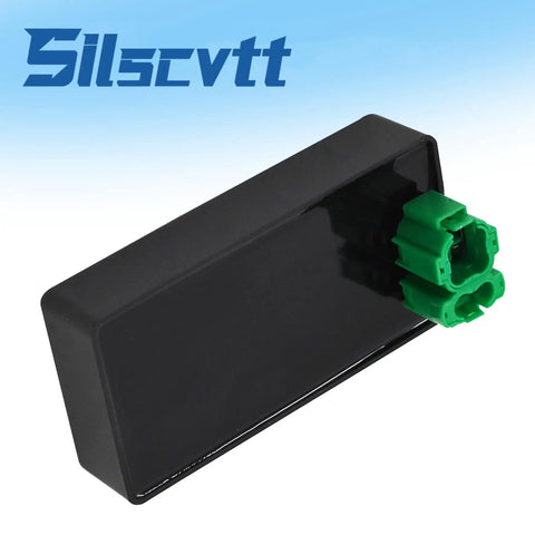 CDI Module Box Replacement For Honda NX650 And XR650L Bikes 1988 1989 And 1993 2009 2012 2015 644cc Compatible Plug And Play Ignition Controller Upgrade For Reliable Starts And Smooth Power On Trails, featuring a black rectangular box with green connector