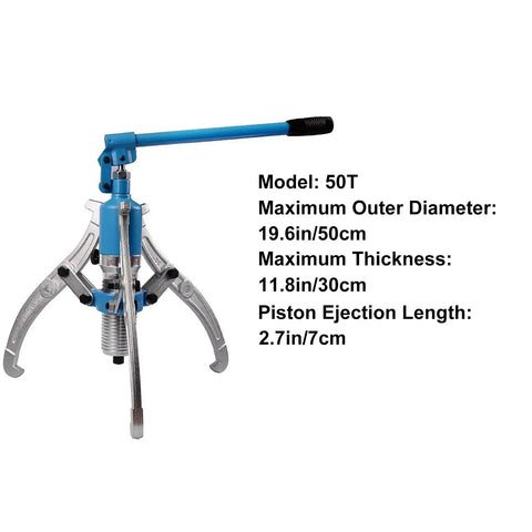 Heavy Duty 50 Ton Hydraulic Gear Puller Tool for Shaft And Pulley Removal in Auto Repair Factory Maintenance and Workshop Applications