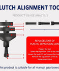 Must Have Clutch Alignment Tool Kit For Most Cars And Light Trucks Universal Single Disc Alignment Plates With Plastic Sleeves diagram