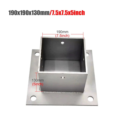 Heavy Duty Stainless Steel Fence Post Anchor Base And Pergola Support Bracket 2 Pack Rock Solid Deck Hardware For Concrete Or Wood Yards 190X190Mm Built Tough Weather Resistant Quick Setup