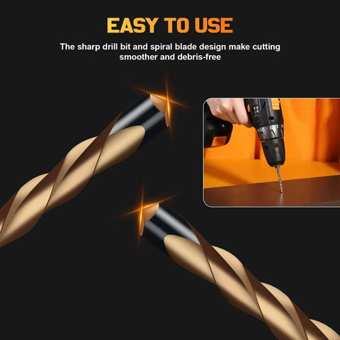 50 Pack Drywall Router Bits 5 32 Inch HSS Pilot Drill Bits compatible with spiral saws, sharp twist design for smooth cutting.