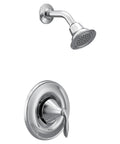Chrome Shower Trim Kit With Posi Temp Valve Compatibility For Easy Bath Upgrades, M PACT Ready, showerhead and handle set.