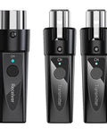 Wireless XLR Mic System With Two Transmitters And One Receiver For Dual Mic Setup, Handles Dynamic And Condenser Mics