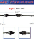 Nissan Rogue AWD Front Passenger Side CV Axle Shaft Assembly For 2008 2009 2010 2011 2012 2013 2014 2015 Rogue Select 2.5L