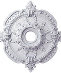 Classic Ceiling Medallion With 28 3 8 Inch Outside Diameter And 3 3 4 Inch Inside Diameter And Six And A Half Inch Canopy Lightweight Primed