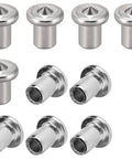 Pro Grade Hollow Dowel And Tenon Center Pin Kit For Woodworking, Chrome Plated Steel Dowel Centers in 20 pieces shown close-up.