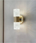 EDFGVH Glass Lampshade Wall Lamps LED Light Source Sconces 11.4in Bedside Decorative(Gray) with stylish crystal finish.