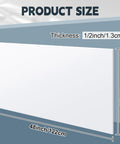 HDPE sheet front view, white, 1/2 in thick, 24 x 48 in for CNC machining