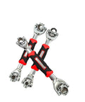 Heavy Duty 8 In 1 Socket Wrench Featuring A 360 Degree Rotating Head And Ergonomic Red Vinyl Handle in three sizes.