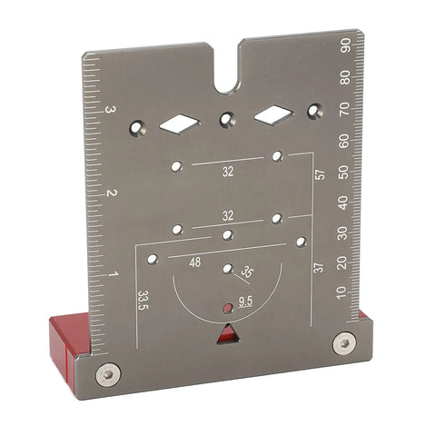 Rock Solid Woodworking Hole Saw Kit Set With Stainless Steel Drill Bits And Aluminum Alloy Body Designed For Cabinet Wardrobe Hinge Installation, 35mm template