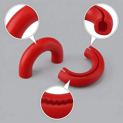 Ford F-150, Bronco And Toyota Tundra Tow Hook Covers Beefed-Up Silicone Exterior Protection Caps, red, detailed view.