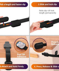 Steps to install Six Pack Baby Proof Cabinet Locks With 3M Adhesive No Drilling Adjustable Child Safety Straps for cabinets.