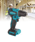 Heavy Duty Cordless Drill Driver Delivers Kickin Torsion Power Dual Speed Settings Built In Led Lamp And Grippy Ergonomic Handle For Tough Wood Tile Steel Jobs, shown in a construction site.