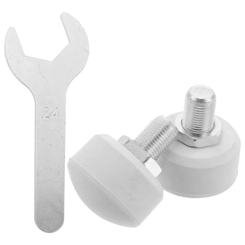 Roller Skate Toe Stoppers And Rubber Toe Guards With Adjustable Brake Blocks And Wrench, White Quad Skate Replacement Parts