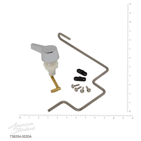 Left Hand Toilet Handle Trip Lever For Pressure Assisted 4086 Tank Polished Chrome Heavy Duty Brass Construction Easy Install