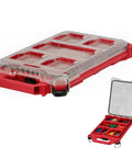 Compact Low Profile Packout Compatible Five Compartment Tool Organizer With Five Removable Bins And IP65 Weather Seal Slim Storage