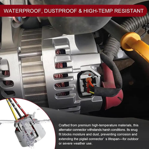 Alternator Pigtail Kit 3 Pin 3 Wire Plug Wiring Harness Connector Plug And Play Automotive Pigtail Replacement installed