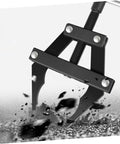 Slick Adjustable Motorcycle Chain Tensioner Tool Hella Tough Bike Chain Tightener with black steel clamp for precise adjustment.