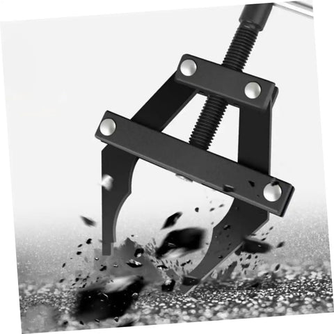 Slick Adjustable Motorcycle Chain Tensioner Tool Hella Tough Bike Chain Tightener with black steel clamp for precise adjustment.