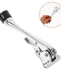 Heavy Duty Zinc Alloy Wall Door Stop With Silver Minimalist Design Kickdown Door Stopper Space Saving Wall Saver for Home