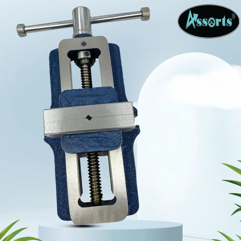 Beefy Four Inch Self Centering Vise With Fixed Base Heavy Duty Cast Iron Machining Tool For Milling And Drilling showing vise mechanism