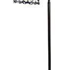 11-Inch Blue White Flower Glass Shade Tiffany Style Floor Lamp In Oil Rubbed Bronze Finish, Metal And Glass Reading Lamp