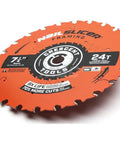 Nail Slicer Framing Blade 7 And A Quarter Inch 24 Tooth For Corded And Cordless Tools, Pro Grade Anti Kickback Tooth Design