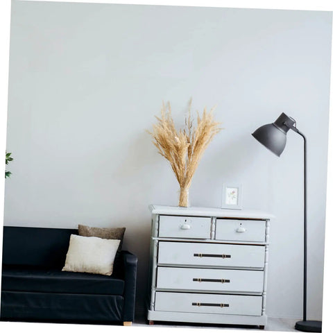 Living room scene with modern dresser featuring Aluminum Alloy Drawer Handles And Cabinet Pulls Kit in chrome finish