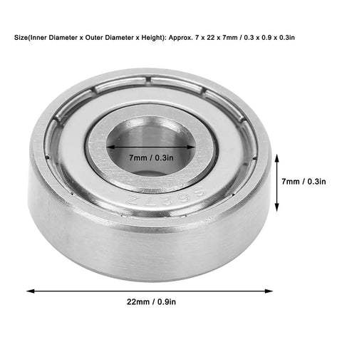 Top Rated Stainless Steel Ball Bearing Set For Skateboards And Longboards Plus Roller Skates Super Smooth S627Z Bearings High Speed Low Noise 7x22x7mm Size Drag Reduction Kit For Pros That Slays Every Session Game. 7x22x7mm sealed stainless steel bearing