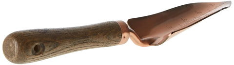 Copper Plated Transplanter Shovel With Wooden Handle And Leather Hanger Pro Grade Garden Tool For Precise Planting No Assembly Needed
