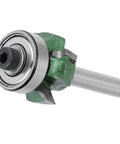 Premium 4 Teeth Tungsten Steel Router Trimmer Bit For Smooth Woodworking, showing sharp teeth and solid shank for precise cutting.