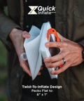 Your Go To Quick Inflate 2 In 1 Solar Lantern And Phone Charger compact foldable design in hands