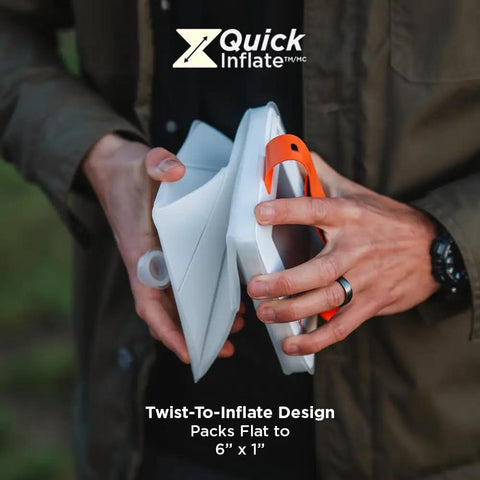 Your Go To Quick Inflate 2 In 1 Solar Lantern And Phone Charger compact foldable design in hands