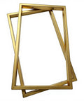 Heavy Duty Floating Shelf Brackets For Ceiling Or Wall Mount Premium Wrought Iron Pipe Frame With Matte Gold Plating Includes Full Screw Kit for stable wall storage.