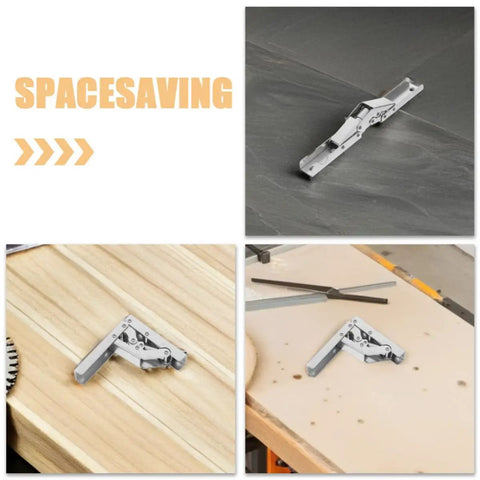 4 Pack Hidden Cabinet Door Hinges, Short Arm Cold Rolled Steel With Wide Angle Design, displayed for kitchen and bathroom use