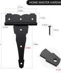 8 Inch Heavy Duty Decorative T Strap Hinge Rustproof Iron Black Gate Hinge With Screws For Storage Sheds Gates Barns