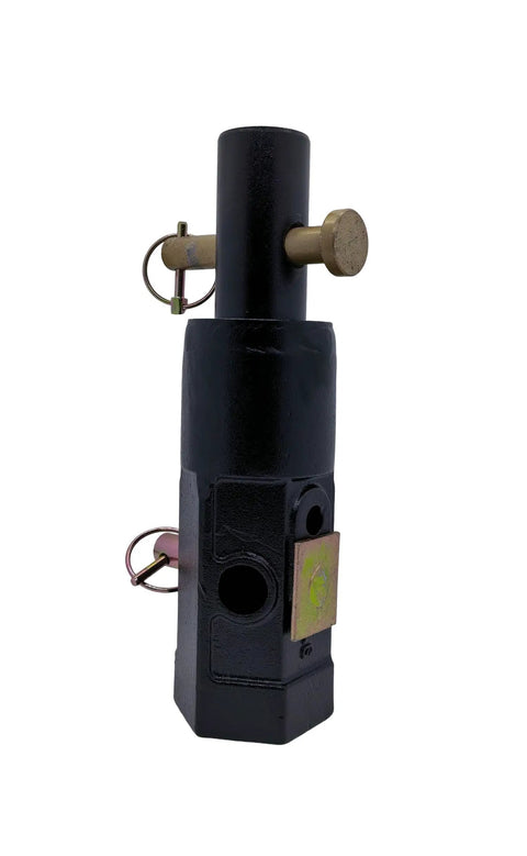 Beefed Up Heavy Duty Auger Adapter 2 Inch Female Hex to 2 Inch Male Round Shaft Built From 35CrMo Alloy Steel for Next Level Toughness