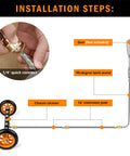 Installation steps for Undercarriage Pressure Washer Attachment With 16 Inch Dual Function Water Broom And 3 Piece Extension Wand