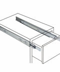 Heavy Duty 22 Inch Drawer Slides With Full Extension, Ball Bearing Soft Close, Side Mount Steel Glide Runners installed on drawer