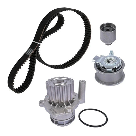 Water Pump Timing Belt Kit For 2005 2006 VW Jetta 1.9 TDI BRM Diesel Replacement with timing belt, tensioner, and pulleys.