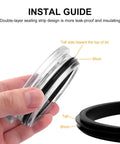Replacement Silicone Gasket For Magslider Lids On 30 Oz Tumbler 16 Oz Mug And 26 Oz Cup, leakproof double-layer seal install guide