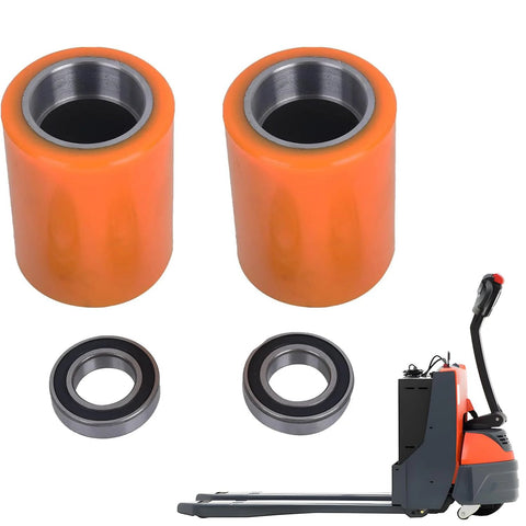 Toyota 8HBW23 Electric Pallet Jack Load Wheel Kit, 2 Pack Replacement Wheel Set for Pallet Jack Lift Truck, Compatible With Toyota Model 8HBW23