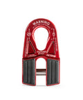 FlatLink E Closed Winch System Red For Off Road Recovery Easy Install Shackle Hole Front View