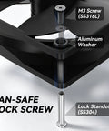 Top Shelf PC Case Fan Screws For 25mm Units Including 20 Pack Slick Interlocking Kit with M3 screw and aluminum washer.