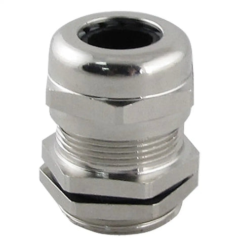 Stainless Steel M20 Cable Gland Connector With Locknut For 6.0 To 12.0mm Cables 20mm Thread OD 22x31mm Size Silver Tone Tough As Nails Waterproof Seal For Enclosures