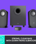 Z407 Bluetooth Computer Speakers with Subwoofer and Wireless Control featuring immersive 80W peak power sound system.