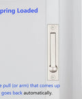 Privacy Pocket Door Lock With Pull In Stainless Steel 304 installed, showing flush handles, brushed nickel finish, sliding barn style hardware.